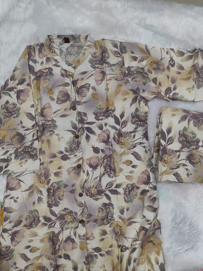 Women's Kurti Printed with Bottomwear Plazzo